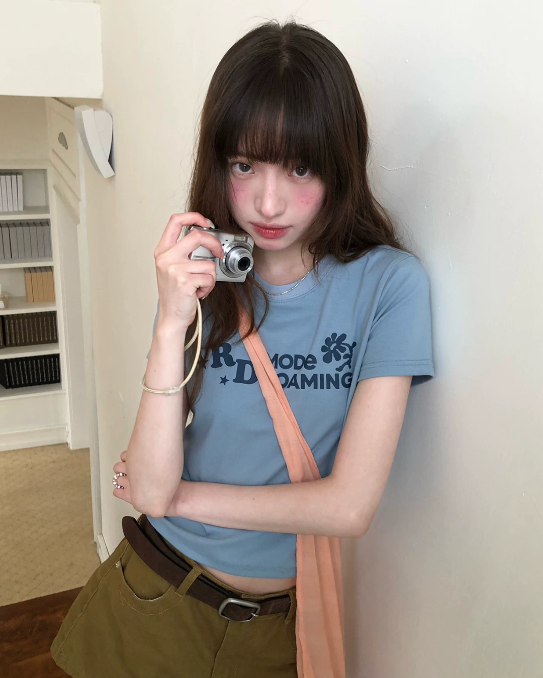 ショートチェストデザインTシャツ BU0256