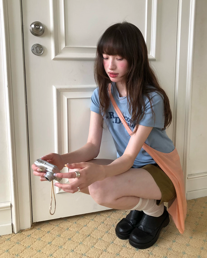 ショートチェストデザインTシャツ BU0256