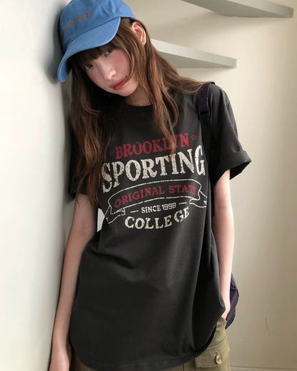 フェードレタリングデザインTシャツ BU0257