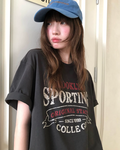 フェードレタリングデザインTシャツ BU0257