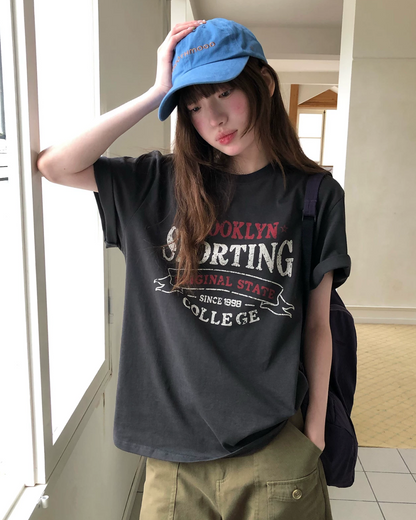 フェードレタリングデザインTシャツ BU0257