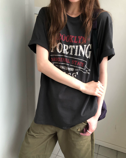 フェードレタリングデザインTシャツ BU0257