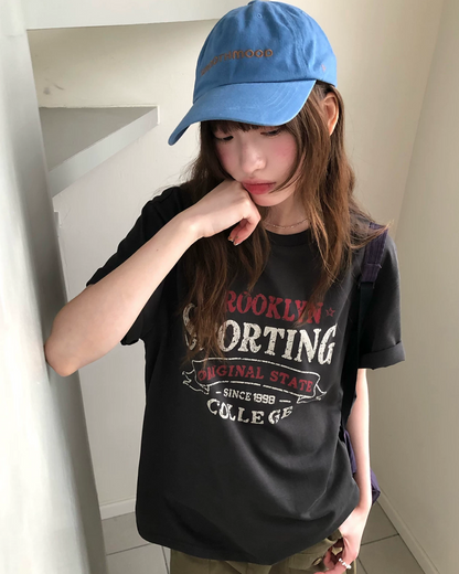 フェードレタリングデザインTシャツ BU0257