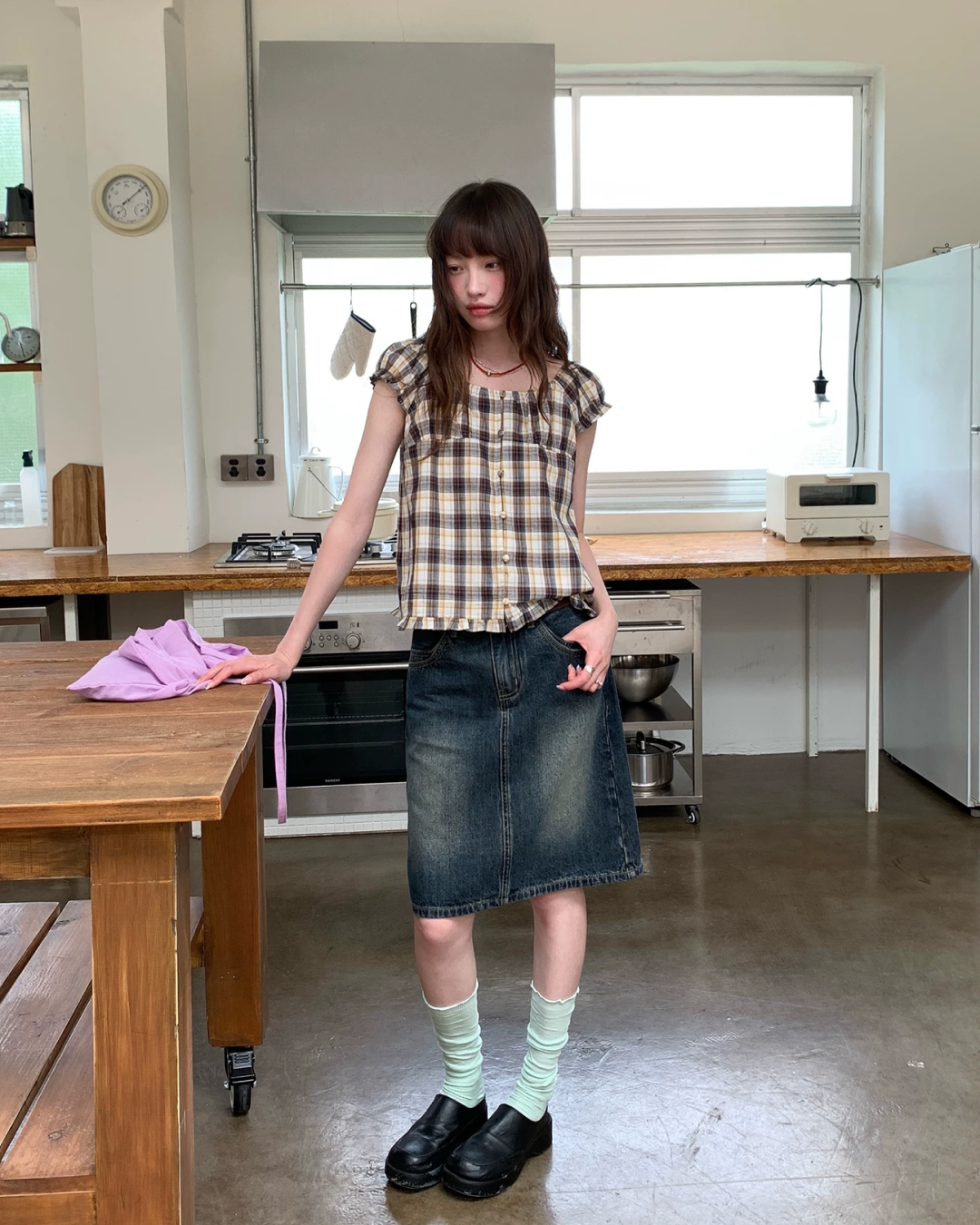 チェックショートスリーブシャツ BU0259