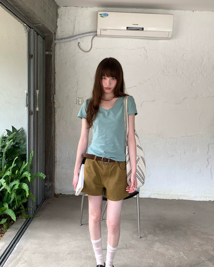 ショートカラーTシャツ BU0260