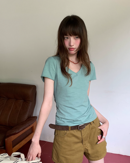ショートカラーTシャツ BU0260