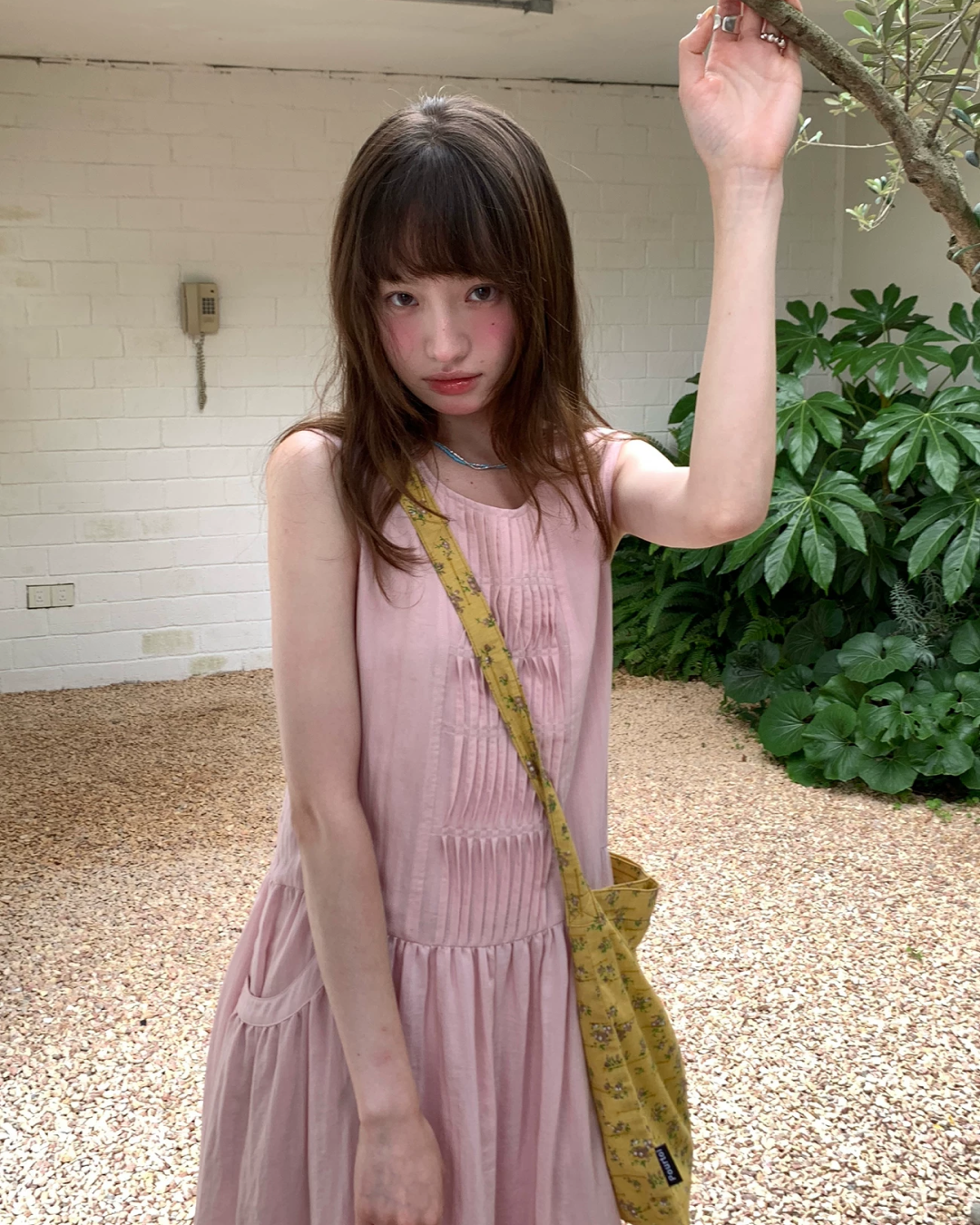 カラーノースリーブドレス BU0264