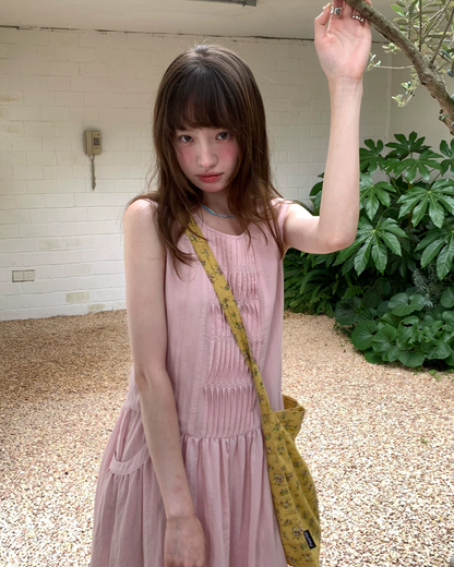 カラーノースリーブドレス BU0264