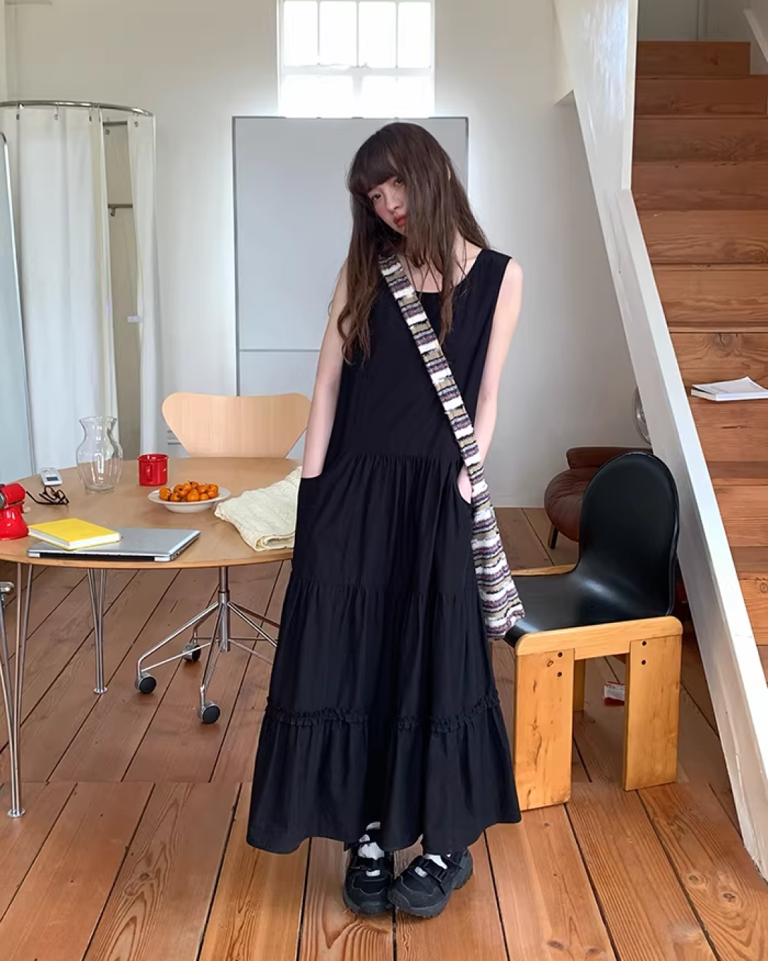 Long Flared Dress BU0164