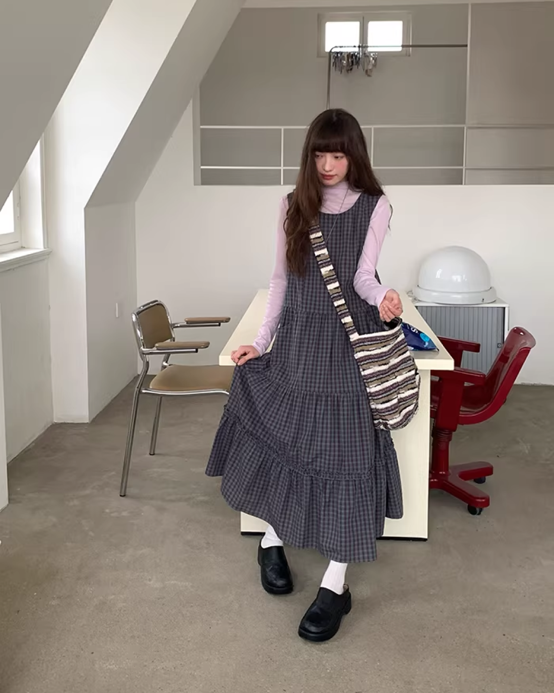 Long Flared Dress BU0164