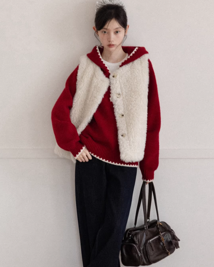 Color Knit Hoodie CA0001