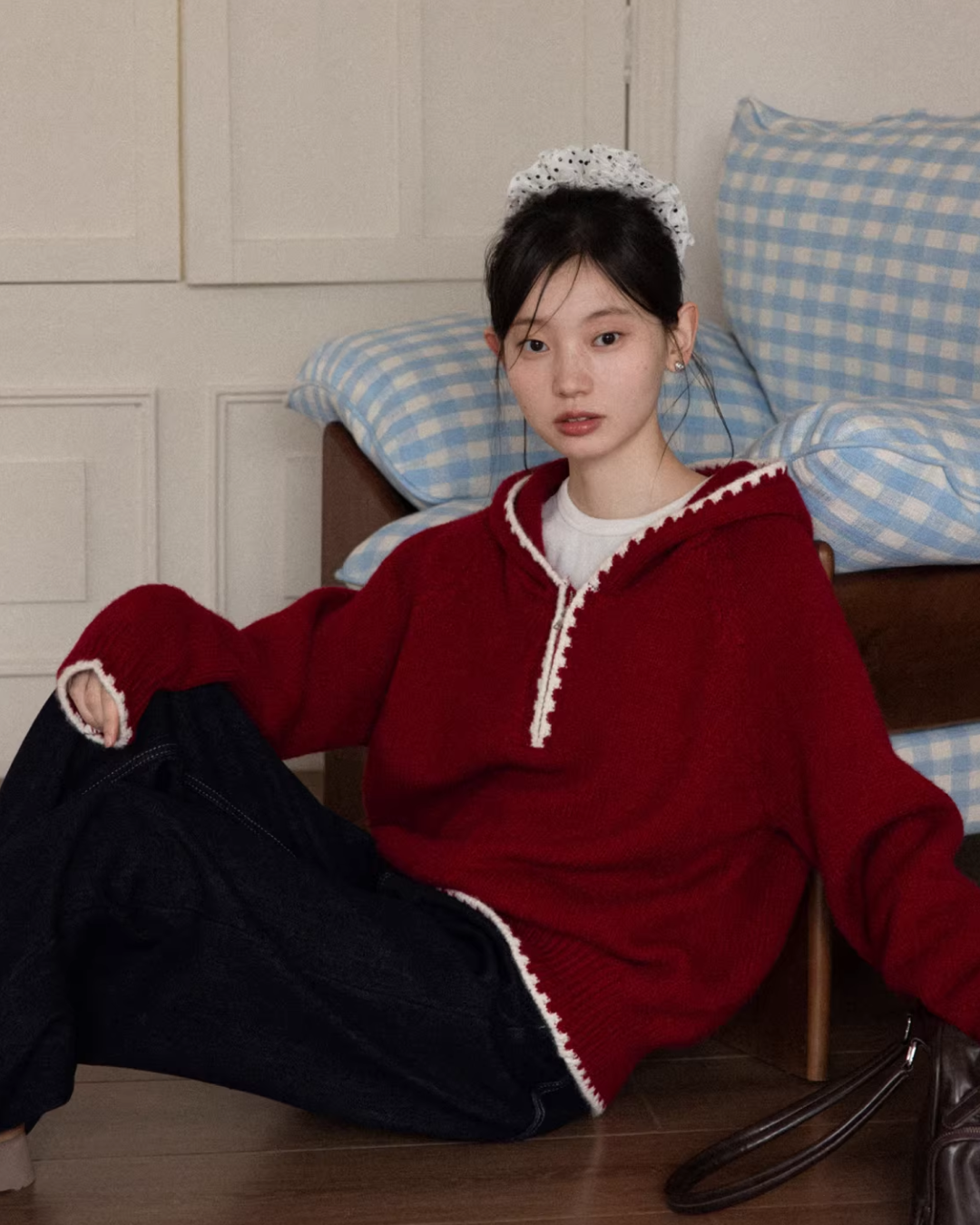 Color Knit Hoodie CA0001