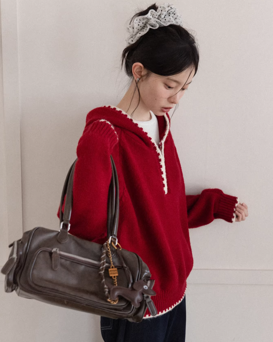 Color Knit Hoodie CA0001