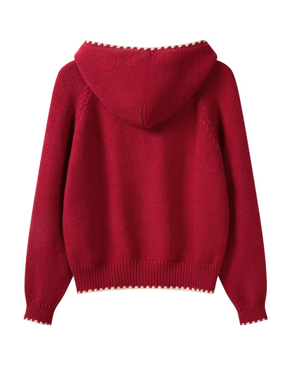 Color Knit Hoodie CA0001