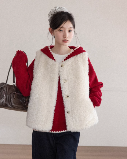 Color Knit Hoodie CA0001