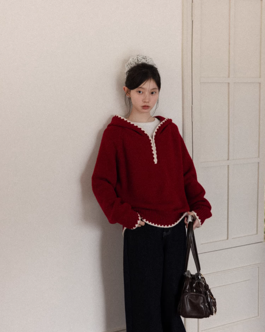 Color Knit Hoodie CA0001