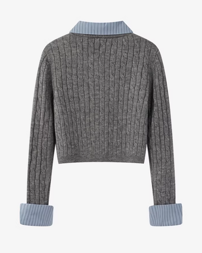 Layer Button Knit Shirt CA0002