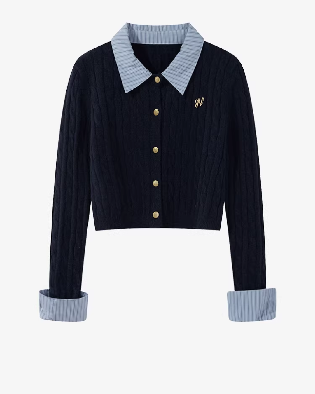 Layer Button Knit Shirt CA0002