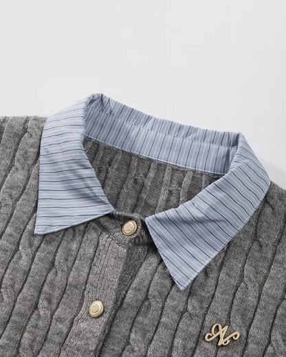 Layer Button Knit Shirt CA0002