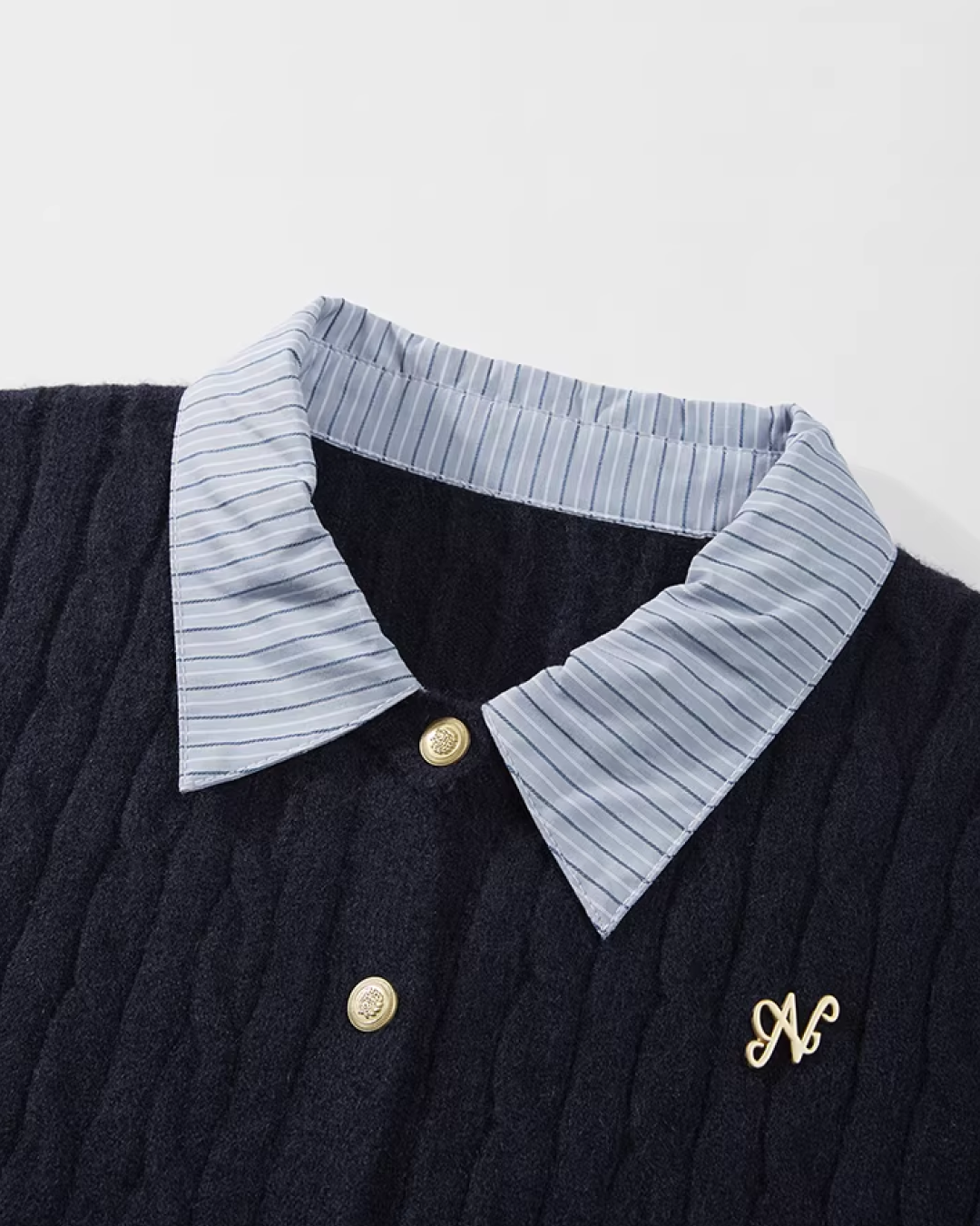 Layer Button Knit Shirt CA0002