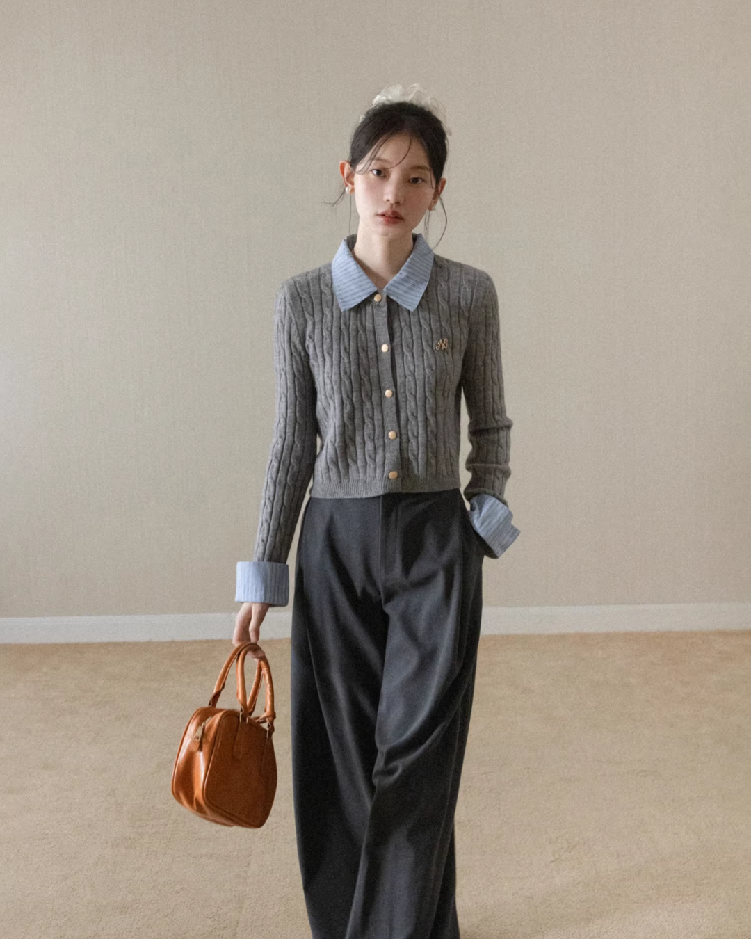 Layer Button Knit Shirt CA0002