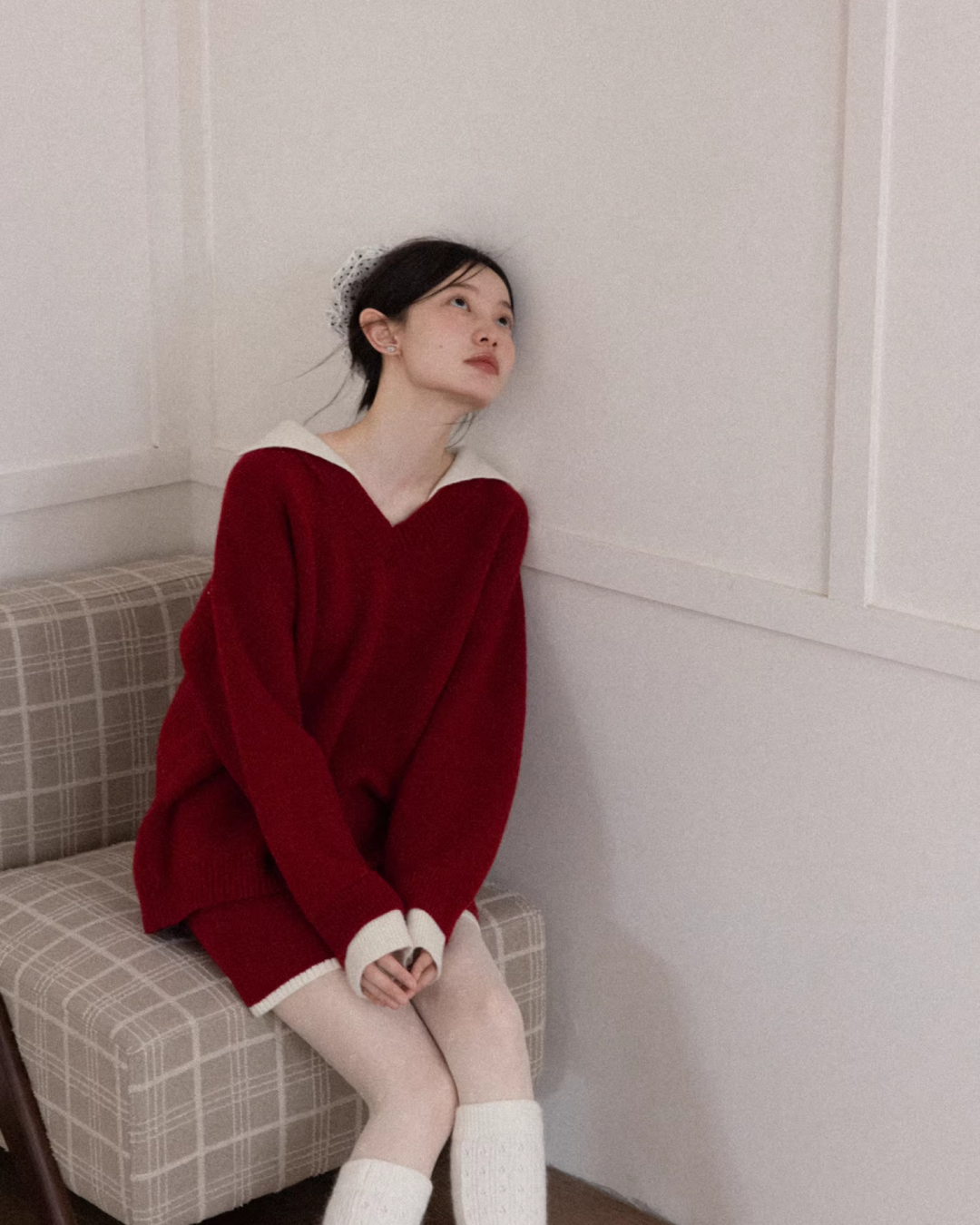 Red Knit Matching cloth CA0003