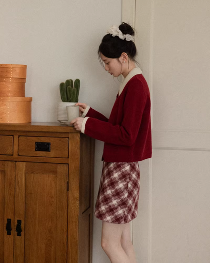 Layer Color Button Knit Shirt CA0004