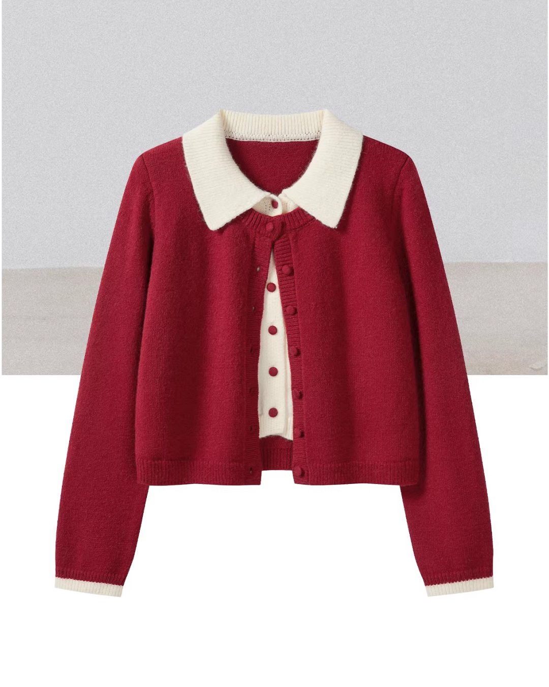 Layer Color Button Knit Shirt CA0004