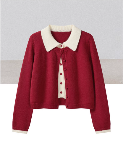 Layer Color Button Knit Shirt CA0004