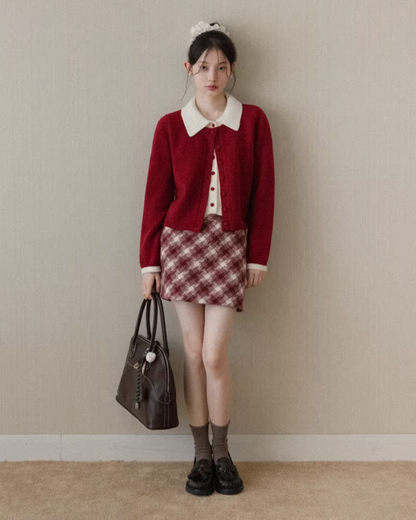 Layer Color Button Knit Shirt CA0004