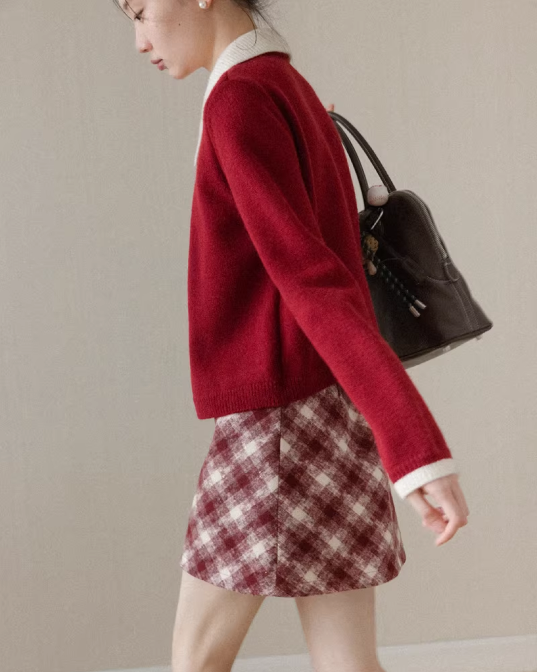 Layer Color Button Knit Shirt CA0004