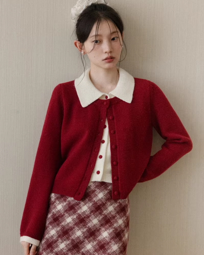 Layer Color Button Knit Shirt CA0004