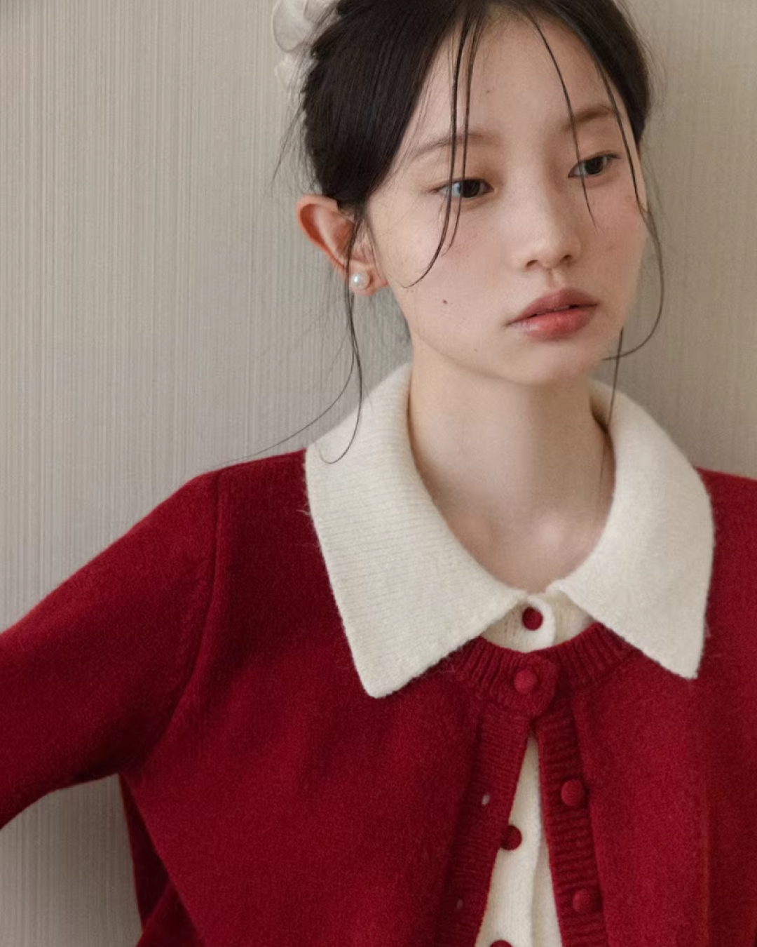 Layer Color Button Knit Shirt CA0004