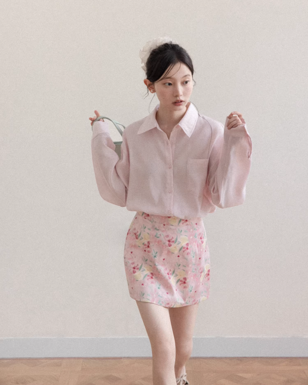 Pink Flower Pattern Matching cloth CA0005