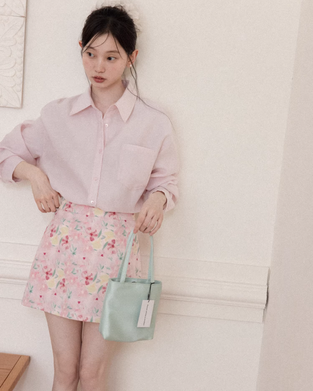 Pink Flower Pattern Matching cloth CA0005