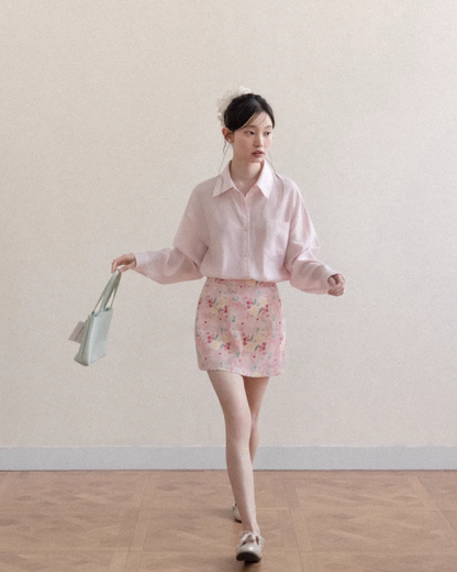 Pink Flower Pattern Matching cloth CA0005