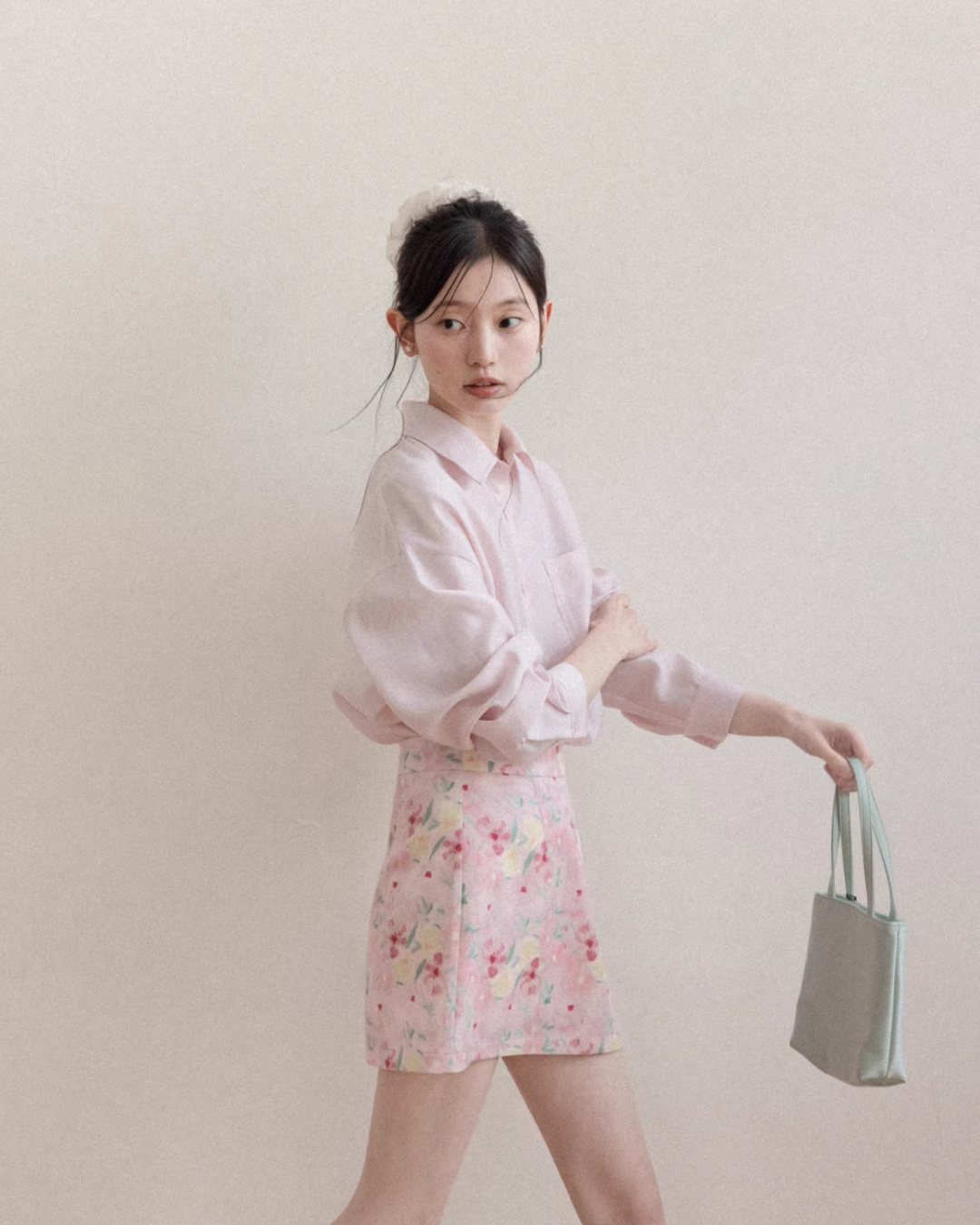 Pink Flower Pattern Matching cloth CA0005