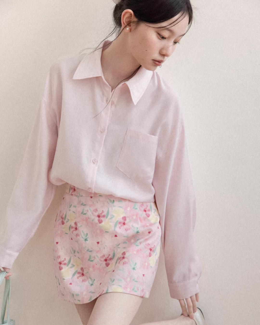 Pink Flower Pattern Matching cloth CA0005