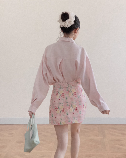 Pink Flower Pattern Matching cloth CA0005