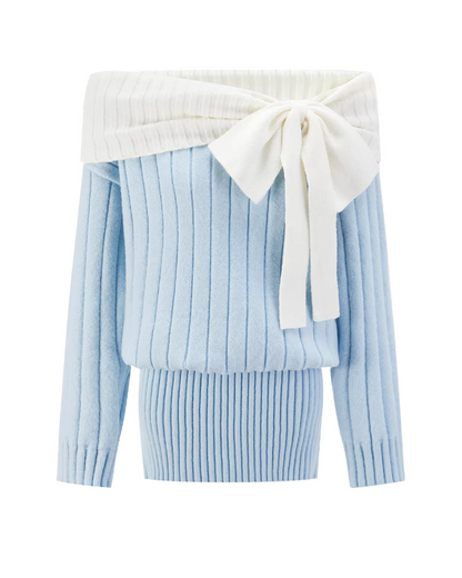 Off Shoulder Ribbon Mini Skirt Matching cloth CA0006