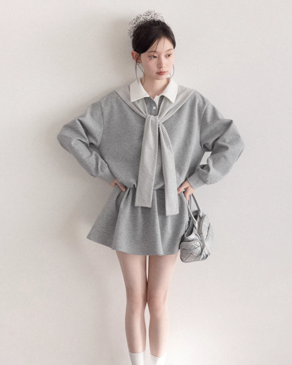 Polo Sweatshirt Dress CA0007