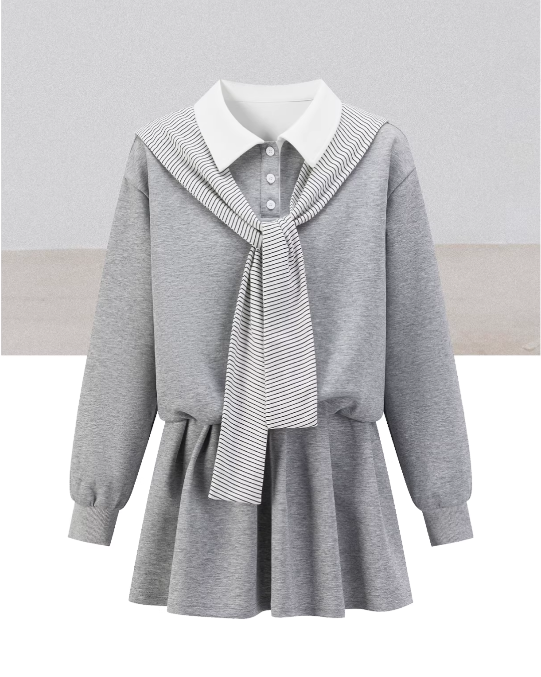 Polo Sweatshirt Dress CA0007