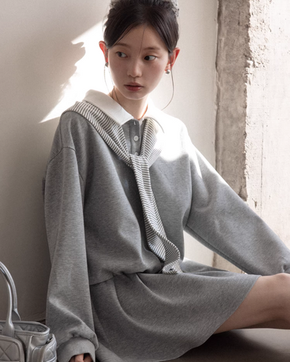 Polo Sweatshirt Dress CA0007