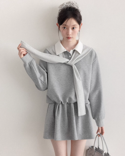 Polo Sweatshirt Dress CA0007