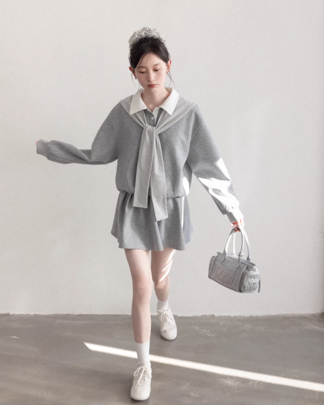 Polo Sweatshirt Dress CA0007