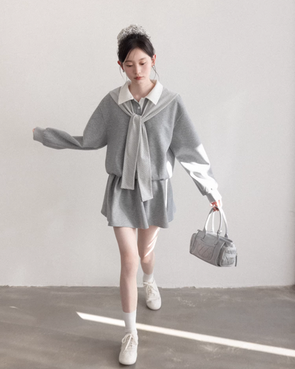 Polo Sweatshirt Dress CA0007