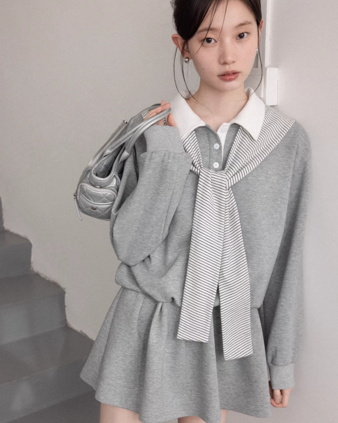 Polo Sweatshirt Dress CA0007