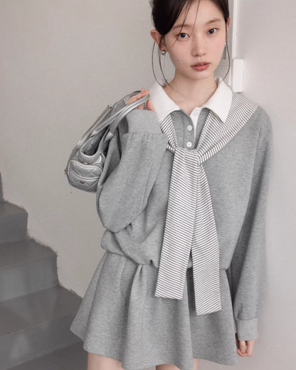 Polo Sweatshirt Dress CA0007