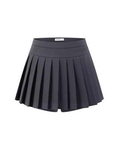Gray Layer Shirt Pleated Short Pants CA0008