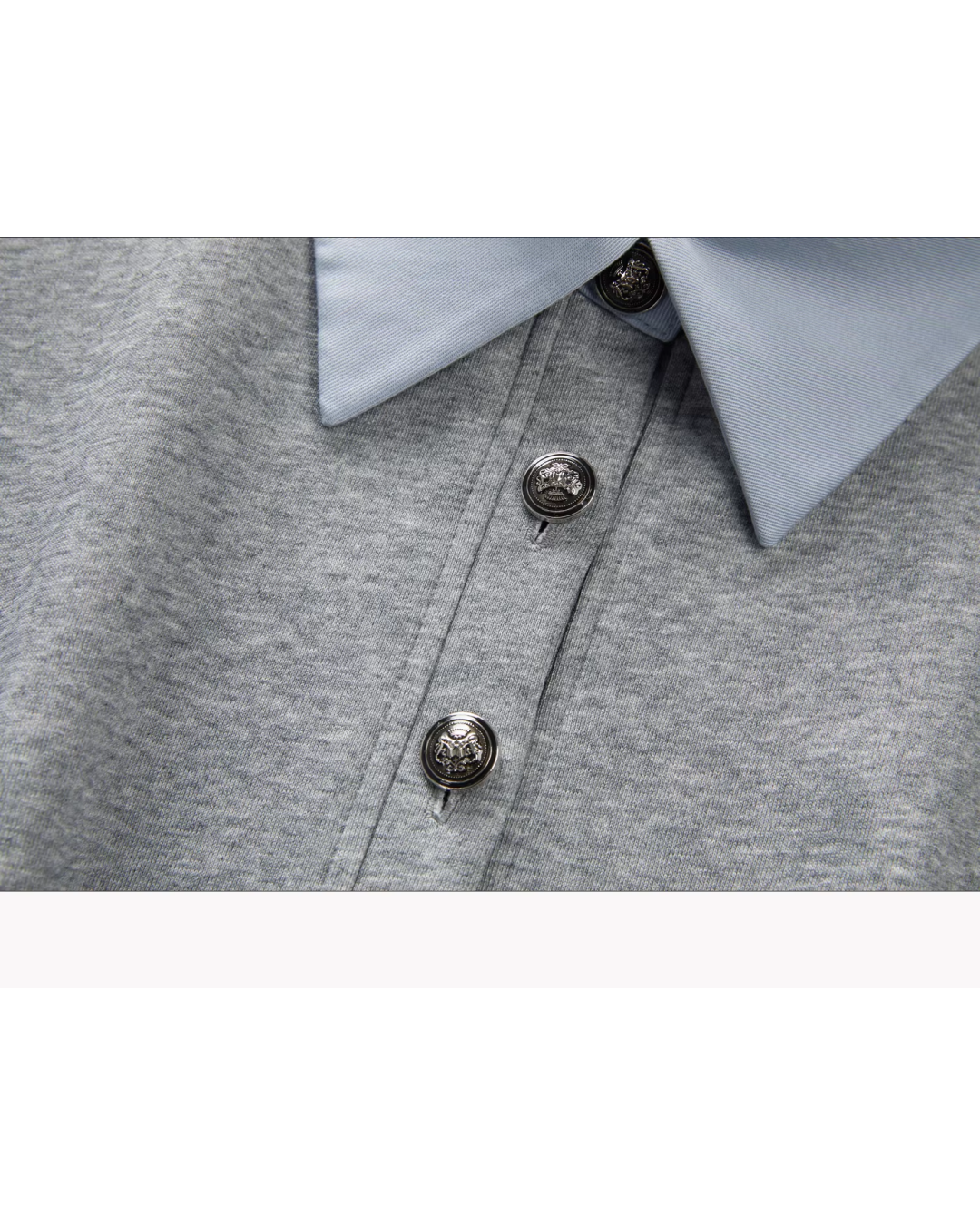 Gray Layer Shirt Pleated Short Pants CA0008